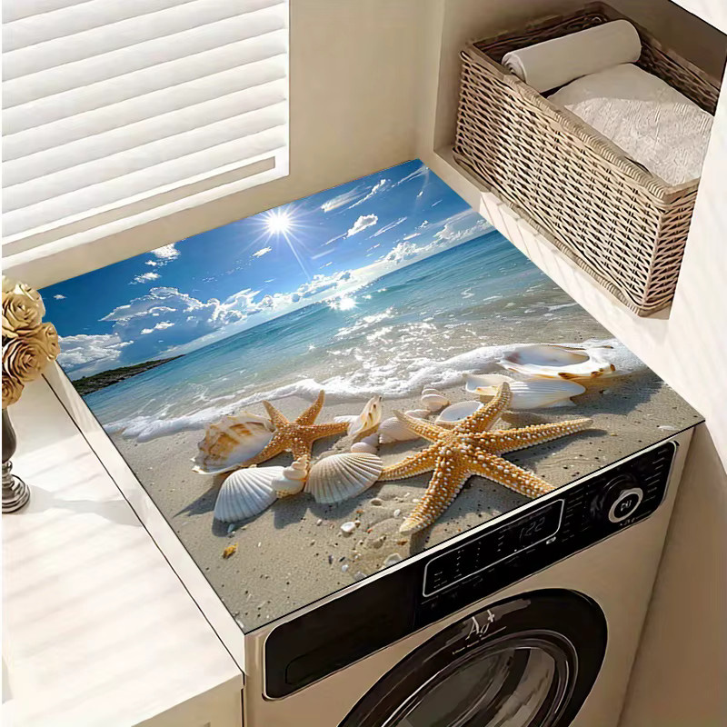 VIKAMA Schutzauflage für Waschmaschine und Trockner mit Strandmotiv in Multicolour - Bild 3