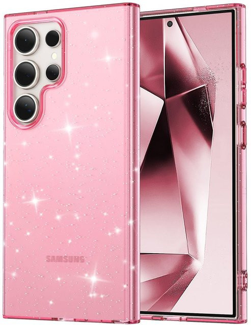 Glitzer Handyhülle aus transparentem Acryl für Samsung Galaxy S26 S25 S24 S23 S22 Ultra Plus A55 A35 A15 A54 A34 A53 Stoßfeste Hartschalenhülle - Bild 1