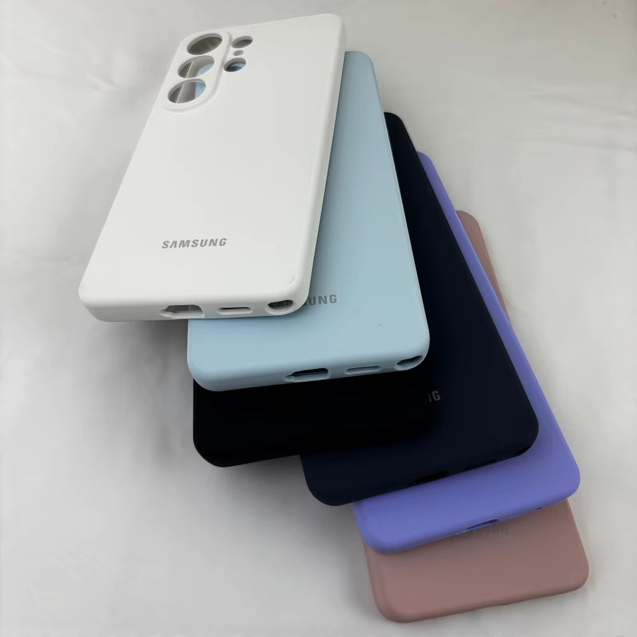 Samsung Handyhülle aus weichem Flüssig-Silikon als Rückseitenschutz in Schwarz oder Blau für Galaxy S26 S25 S24 S23 S22 S21 S20 S10 Note 10 20 Ultra Plus - Bild 3