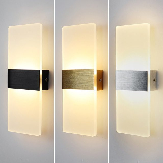 LED Acryl Wandleuchte in Weiß mit warmweißem Licht für Wohnzimmer, Korridor und Schlafzimmer - Bild 1