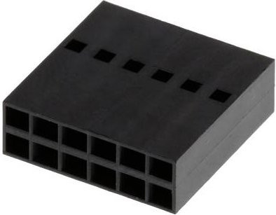 Molex Buchsengehäuse-Kabel Schwarz mit 12 Polen und 2,54 mm Rastermaß - Bild 1