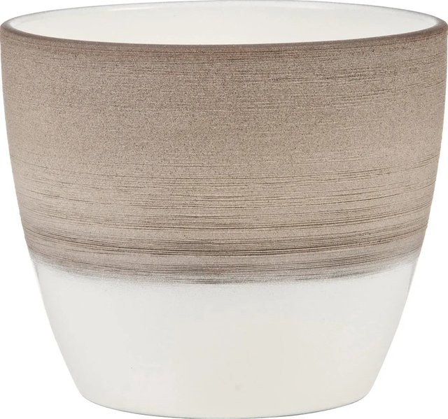 Scheurich Übertopf 950 Espresso Cream in Beige und Braun mit Kratzoptik im Landhausstil, Durchmesser: 11 cm - Bild 1