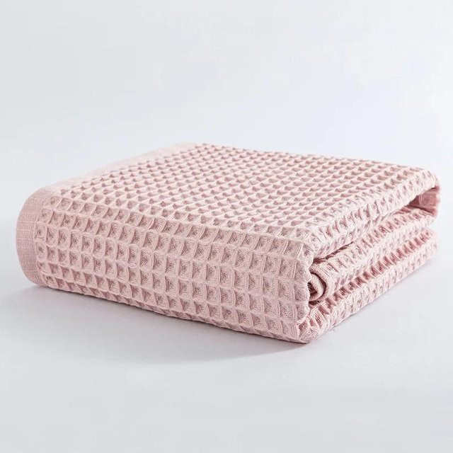 Saugfähiges Waffelhandtuch-Set aus 100 % Baumwolle für Erwachsene und Kinder, B/H: 34 x 74 cm - Bild 1