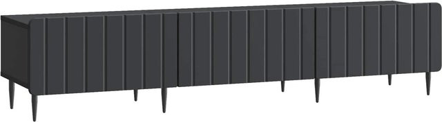 vidaXL TV-Schrank Schwarz Matt aus MDF, B/T/H: 147 x 34,5 x 32 cm - Bild 1