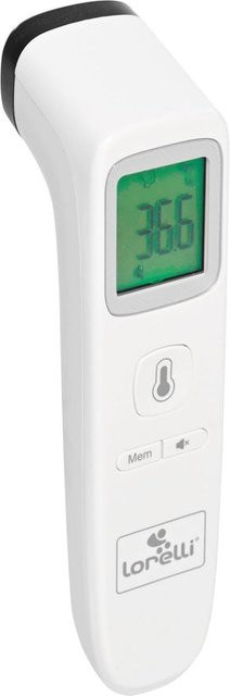 Lorelli Infrarot Thermometer berührungslos für Körper und Oberflächen mit LCD-Display in Weiß - Bild 1