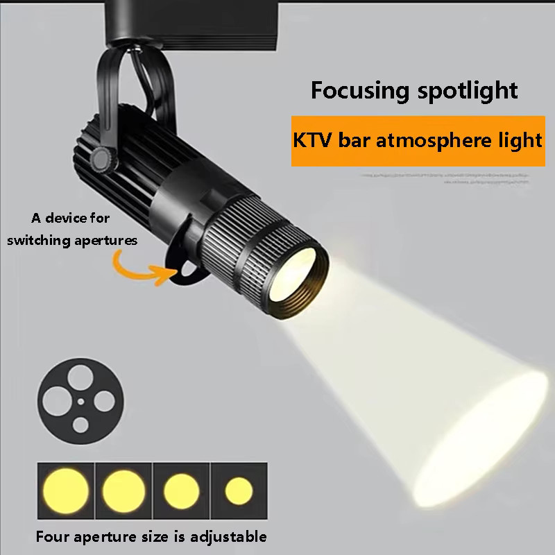 Khelse RGB LED Schienenstrahler mit Fernbedienung und einstellbarem Fokus für Track System, ideal für Museen, Galerien und Bühnen - Bild 2