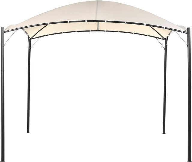 Beliani Garten-Pergola VOMERO in Beige und Schwarz, B/T/H: 305 x 305 x 212 cm - Bild 1