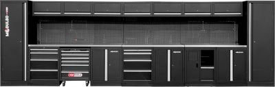 KS Tools Werkstattsystem mit Pegboard und Steckdosenleiste, Schwarz, Edelstahl und MDF, Breite: 59,6 cm, Tiefe: 5,0 cm - Bild 1