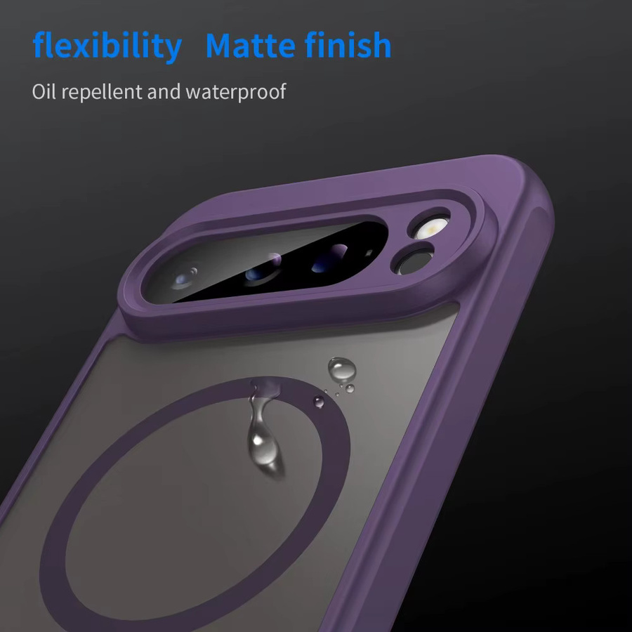 Business Armor Stoßfeste Handyhülle mit Magnetfunktion für Google Pixel 10, Pixel 9 Pro XL und Pixel 9A in Schwarz oder Lila, mattes Design - Bild 4