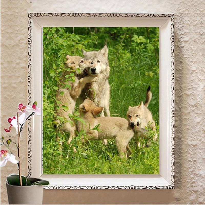 FIYO Diamond Painting DIY 5D Mosaik Set mit Tiermotiv, mehrfarbig, B/H: 30 x 20 cm - Bild 1