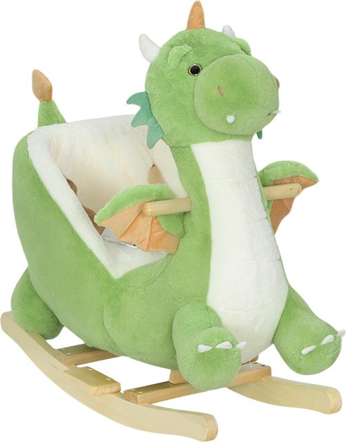 Aosom Dinosaurier-Schaukel, Schaukeltier, Grün, ab 1,5 Jahre - Bild 1