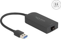 Delock USB Typ-A auf 2,5 Gigabit Ethernet LAN-Adapter in Schwarz und Grau - Bild 1