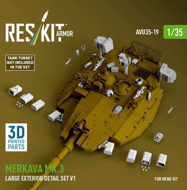 ResKit Models Merkava Mk.3 Large exterior detail set V1, 3D Printed - Bild 1