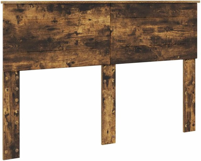vidaXL Kopfteil aus Holzwerkstoff in Geräucherte Eiche, Braun, Breite: 160 cm - Bild 1
