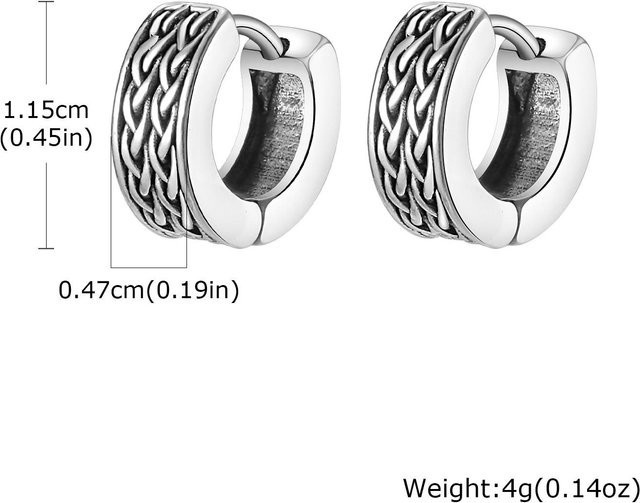 Lucky Star Jewelry Creolen Edelstahl, Zirkonia, Herren - Bild 1