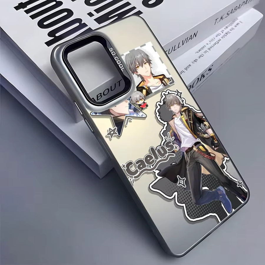 Silikon Handyhülle Honkai Star Rail Caelus für Samsung Galaxy S25 S24 S23 S22 S21 S20 Ultra in Silber - Bild 4