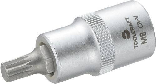 TOOLCRAFT Innen-Vielzahn XZN Steckschlüssel-Bit-Einsatz 8mm 1/2 Zoll in Silber - Bild 1