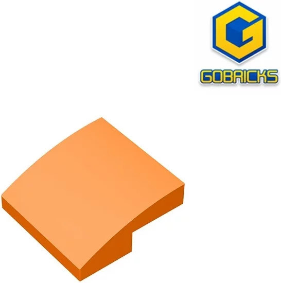 Gobricks GDS-659 Slope, gebogen 2 x 2, Zubehör, Orange - Bild 1