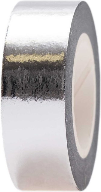 Rico Design Paper Poetry Washi Tape Metallic Silber Breite: 1,5 cm, Länge: 10 m - Bild 1