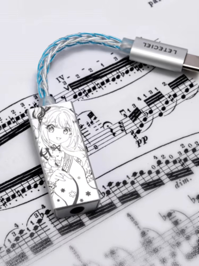LETECIEL MAGIVANT Tragbarer HiFi-Decoder DAC AMP Verstärker mit CS43198 Chip, Typ-C auf 3,5 mm Anschluss, Farbe: Silber - Bild 4