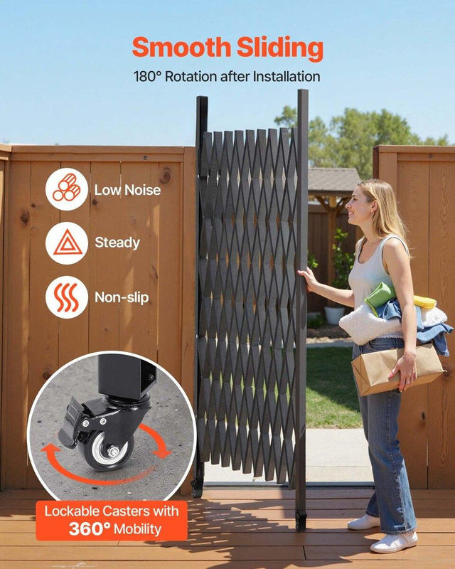 Buying Solutions MB Faltbares Sicherheitstor aus Stahl in Schwarz, B: 229 cm, H: 198 cm - Bild 11