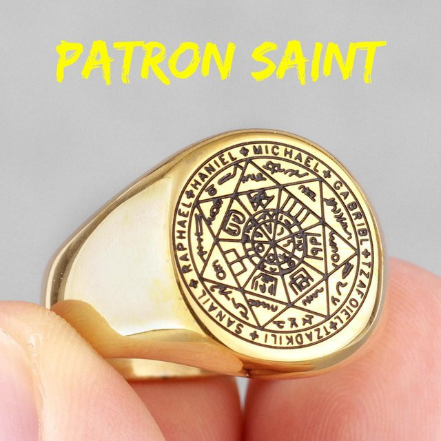 Ring Davidstern Amulett, Edelstahl, Herren - Bild 1