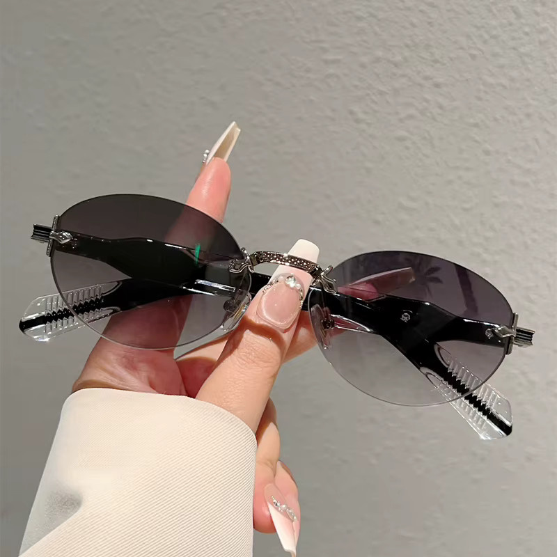 KAMMPT Sonnenbrille, randlos, oval, Metall, Damen - Bild 1