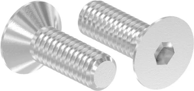 FeNau Senkkopfschraube Edelstahl A2 M4 x 12 mm mit Innensechskant ISO 10642 in Silber - Bild 1
