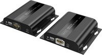 Digitus DS-55353 HDMI IP PoE Extender Set mit USB und Micro USB über RJ45 Netzwerkkabel bis 200m in Schwarz - Bild 1