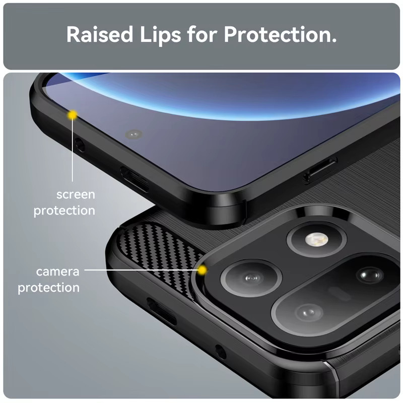 Flexible TPU-Schutzhülle für OnePlus 15 5G in Schwarz und Rot mit stoßfestem Rahmen - Bild 4