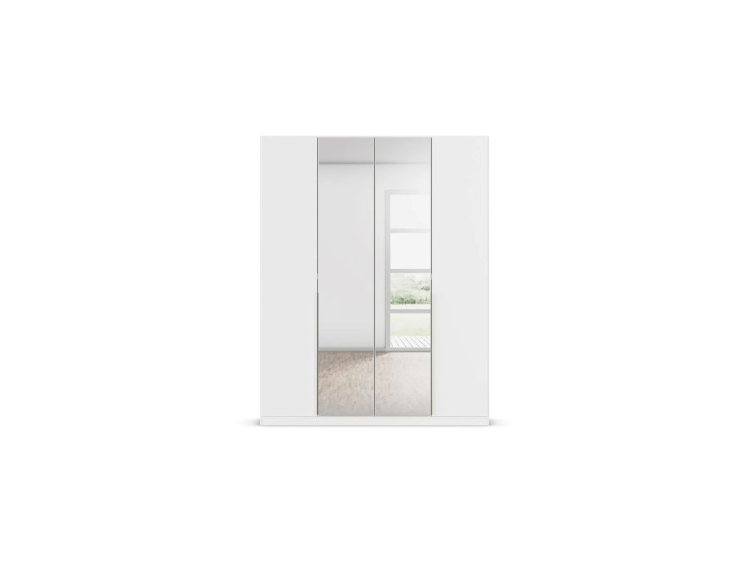 RAUCH Drehtürenschrank Alabama Weiß mit Spiegel, H x B x T: 229 x 181 x 60 cm - Bild 2