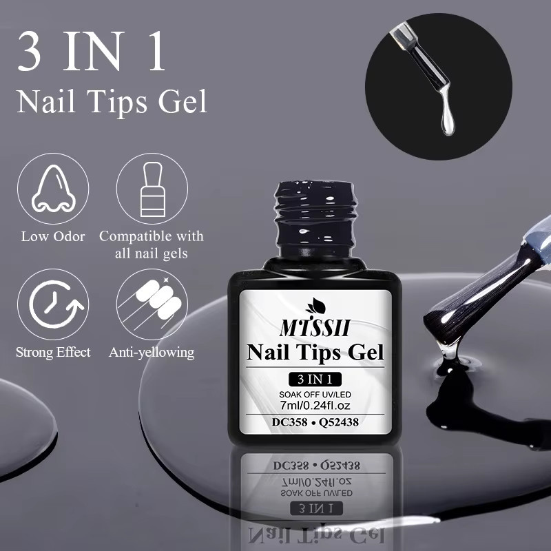 Mtssii Nagelspitzen-Gel, transparent, glänzend - Bild 3