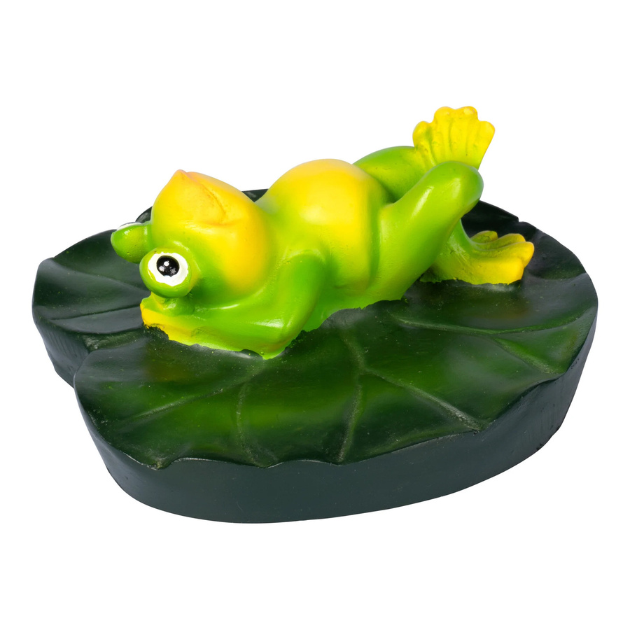 Viva Domo Teichfrosch Figur in Grün und Gelb für den Schreibtisch - Bild 2