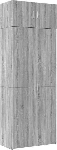 vidaXL Hochschrank Grau Sonoma aus Holzwerkstoff, B/T/H: 80 x 42,5 x 225 cm - Bild 1