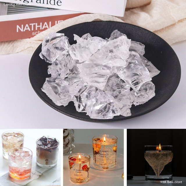 UDOCOOL Transparentes Gelee Wachs für DIY Duftkerzen, 100 g - Bild 1