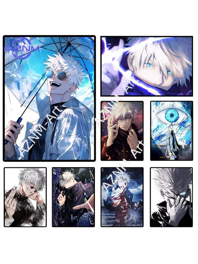 KAYOU Wandbild Jujutsu Kaisen Gojo Satoru Leinwandgemälde Mehrfarbig - Bild 4