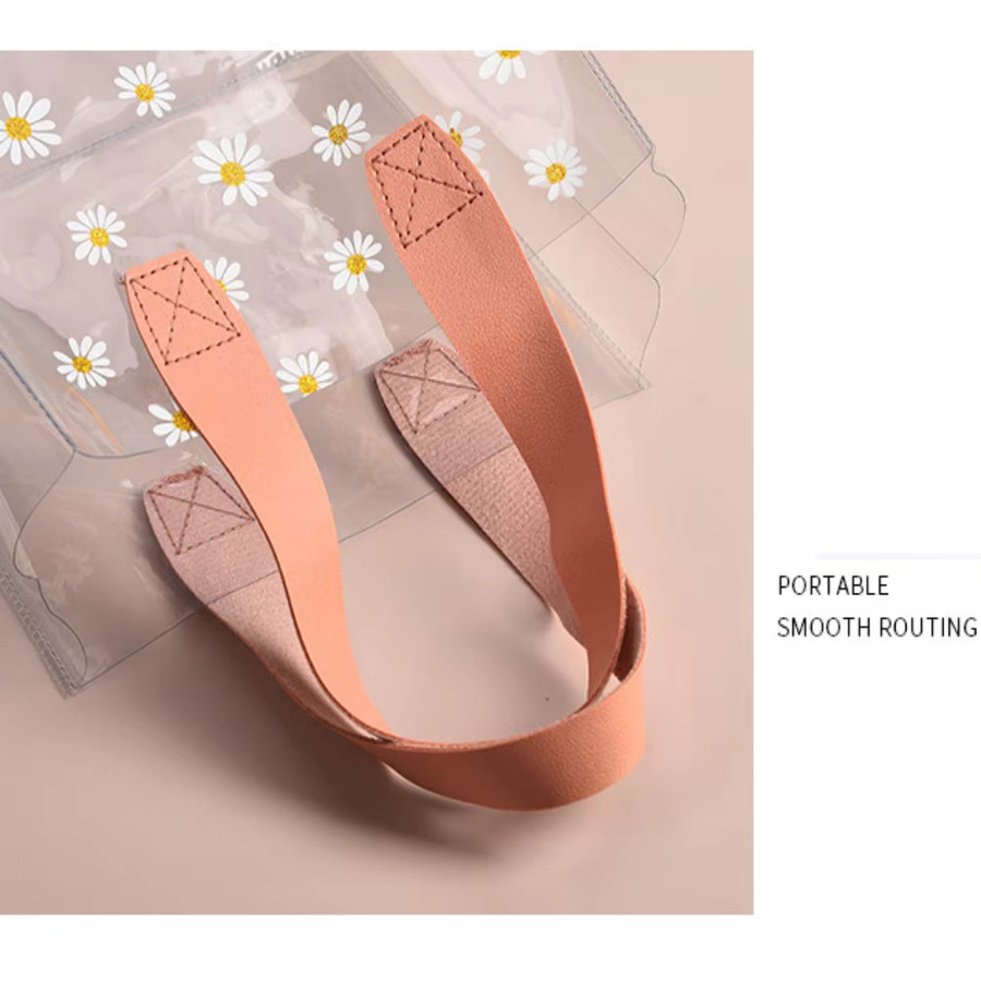 Flexible und transparente PVC-Einkaufstasche in Weiß für Blumen und Geschenke mit großer Kapazität - Bild 2