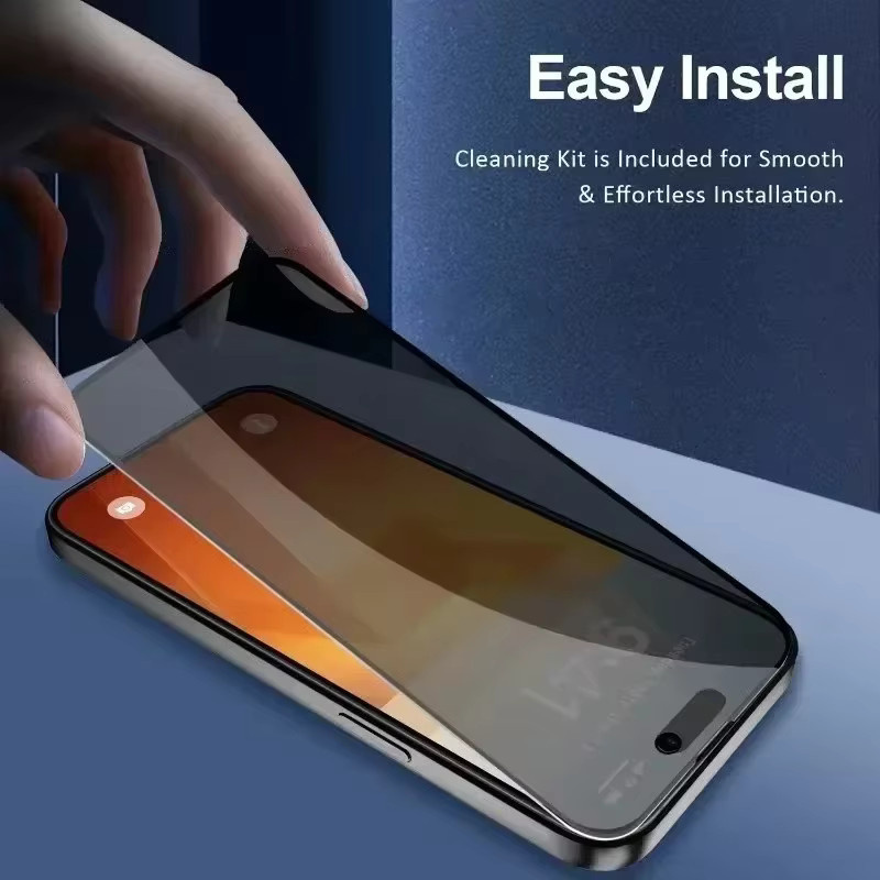 Privatsphäre Schutzfolie aus gehärtetem Glas für Apple iPhone 16 15 14 13 11 Pro Max XR XS X als Set mit 1-5 Stück - Bild 5