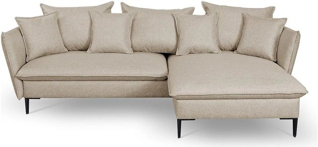 Pascal Morabito Schlafsofa Lazare in Beige mit L-Form und Stoffbezug, Breite: 258 cm - Bild 1