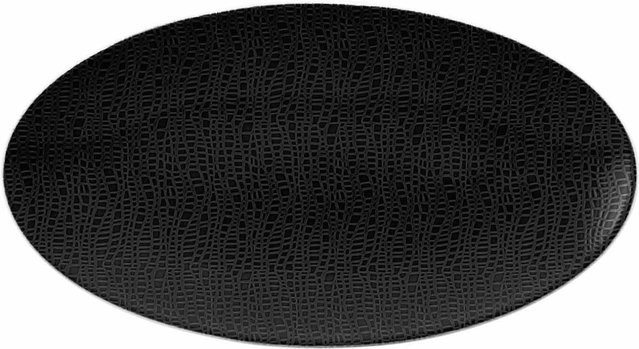 Seltmann Weiden Servierplatte Life Fashion aus Porzellan, oval, Schwarz/Weiß, B: 33 cm, T: 18 cm - Bild 1