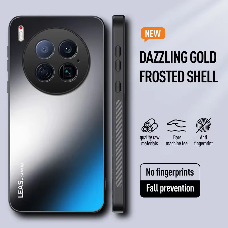 Stoßfeste Tecno Camon 40 Pro und Camon 40 Premier Handyhülle mit matter AG Frosted Rückseite aus TPU und PC in Schwarz und Blau - Bild 2