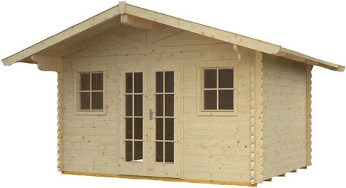 Skan Holz Gartenhaus Davos aus Holz in Beige, B/H/T: 480 x 287 x 300 cm - Bild 3
