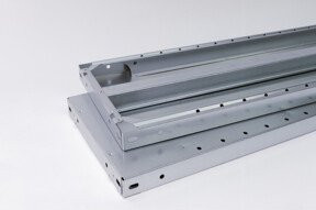 Regalwerk BERT-Stahl-Fachboden verzinkt in Silber inklusive 4 Fachbodenträgern B: 100 cm, T: 60 cm - Bild 1