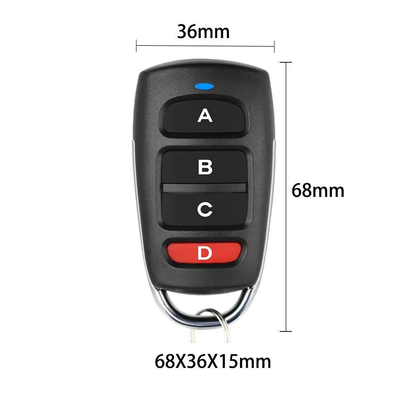 Scimagic-RC Universal Fernbedienung Duplikator für Tor- und Garagentoröffner 433 MHz in Schwarz mit 8/10 Dip-Schalter für Fixed Code - Bild 3