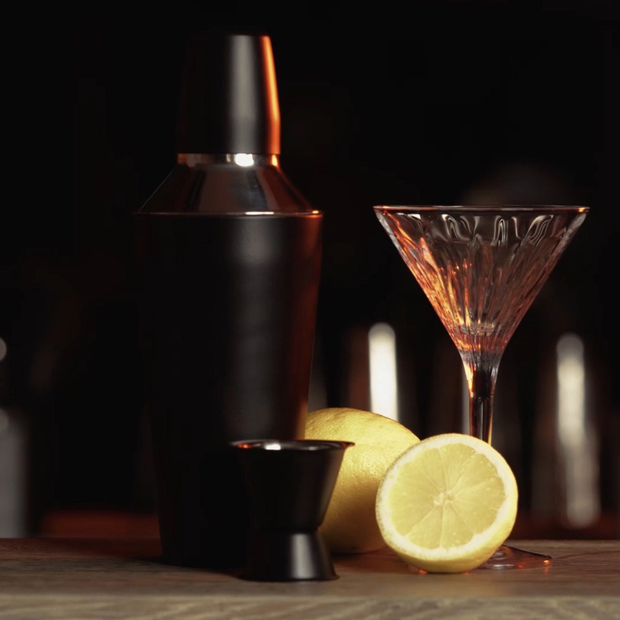 Fackelmann Cocktailshaker Specter aus Edelstahl in Schwarz mit 750 ml Fassungsvermögen und Messmarkierungen - Bild 2