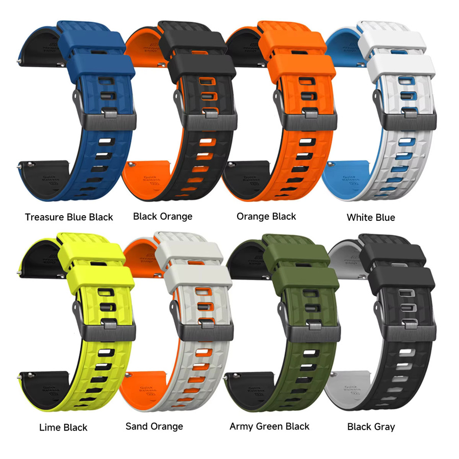 CHIICSMART Uhrenarmband Silikon, Bicolor, 22 mm, Unisex - Bild 3