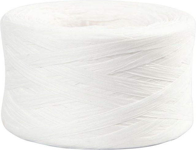Papier-Raffiabast von Creativ Company in Weiß, Länge: 100 m - Bild 1