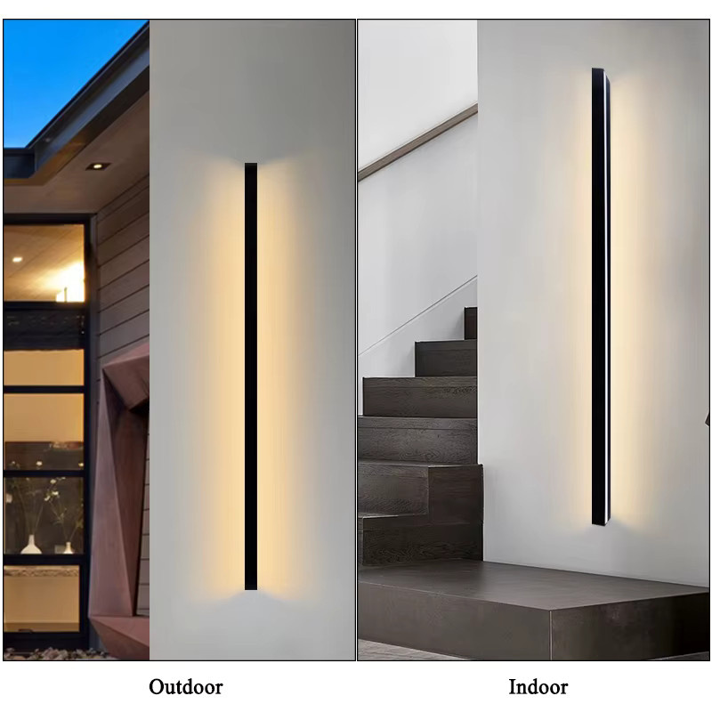 EnwYe LED Außenwandleuchte Modern Schwarz IP65 Up-Down Lichtleiste Warmweiß - Bild 5