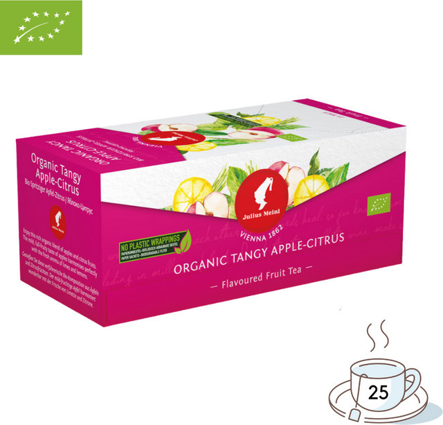 Julius Meinl Tee Apfel-Zitrus, Früchtetee, Teebeutel, 25 Stück - Bild 1