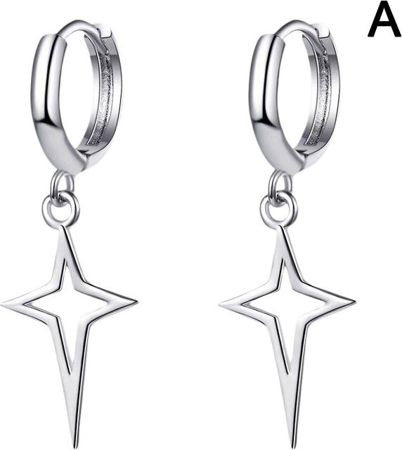 Lucky Star Jewelry Hängeohrring, Stern, Messing, Silber, Damen - Bild 1